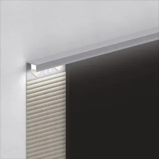 alferlight LED-Abschluss-Profil, indirekte Beleuchtung zum Boden mit Streuscheibe