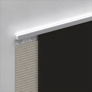 alferlight LED-Abschluss-Profil, indirekte Beleuchtung zur Decke mit Streuscheibe