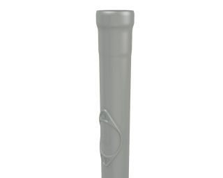 PREFA Standrohr m.RÖ 80 zinkgrau 80 x 1000, 08 Zinkgrau