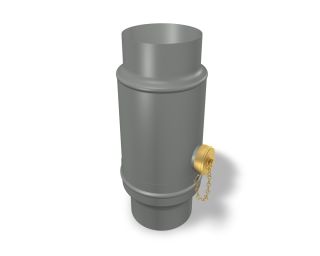 PREFA Wassersammler 120 zinkgrau inkl. Kunststoffanschluss