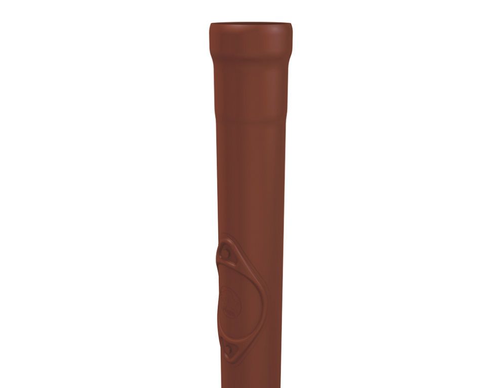 PREFA Standrohr m.RÖ 100 oxydrot 100 x 1000, 05 Oxydrot
