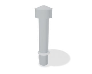 PREFA Entlüftungsrohr 100 silbermet. 12 Silbermetallic