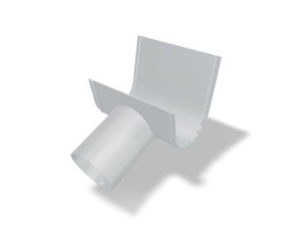 PREFA Schrägstutzen 100 silbermet. 12 Silbermetallic