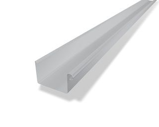 PREFA Kastenrinne 33 silbermetallic 12 Silbermetallic