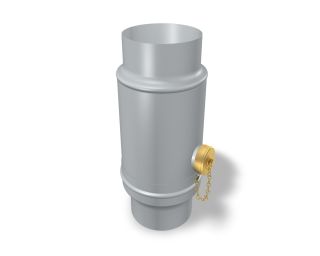 PREFA Wassersammler 100 silbermet. inkl. Kunststoffanschluss