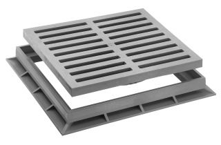 Schachtabdeckung Ablaufrost mit Rahmen