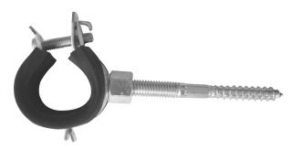 Rohrschelle 20 mm m. Gewindestift M 8 x 80 mm per Paar