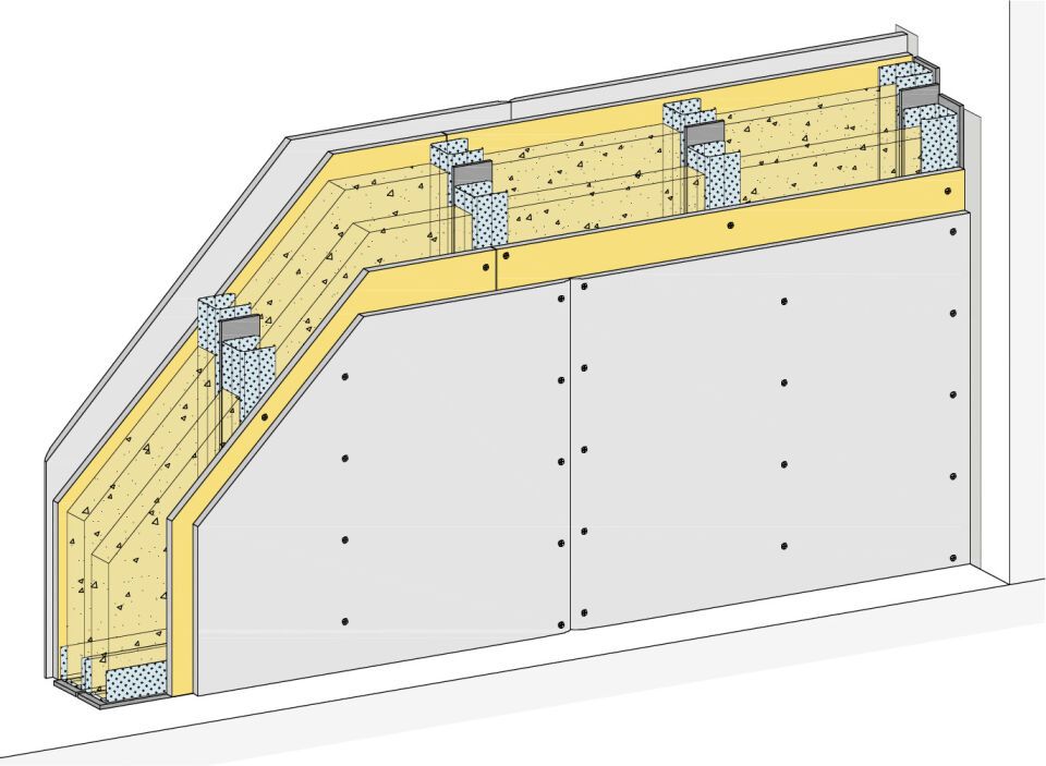 Rigips MW22RHRB-F90-68dB-W0I-0,4-2x50/625/155-2x40/50/A-2650