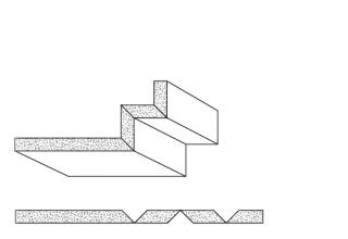 Rigips Faltelemente, 3 x V-Fräsung 90° oben/unten, unverleimt