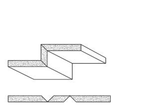 Rigips Faltelemente, 2 x V-Fräsung 90° oben/unten, unverleimt