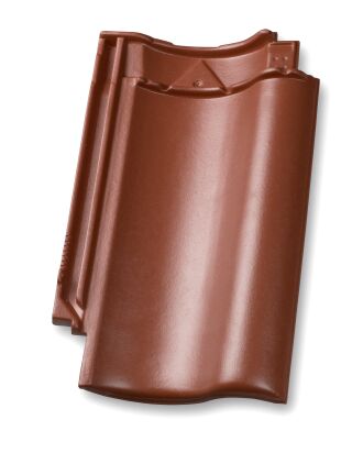 Hohlfalz-Ziegel H 14 Flächenziegel rot engobiert