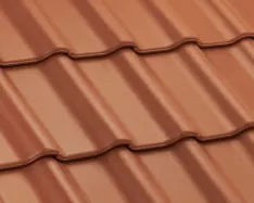 Flachdachziegel „F 12 Ü - Süd” – naturrot