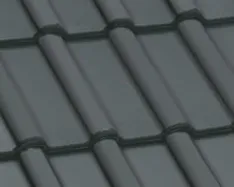 Nibra®-Flachdach-Ziegel „F 10 PRO” – anthrazitgrau engobiert