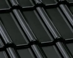 Nibra®-Flachdach-Ziegel „F 10 PRO” – schwarz edel-engobiert (glasiert)
