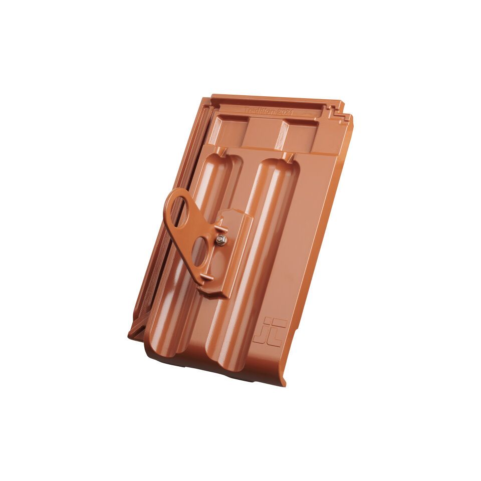 TRADITION DOPPELROHRHALTER KOMPLETT NATURROT