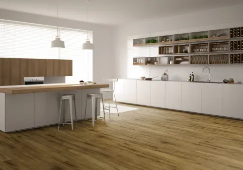 Designbelag in Holzoptik mit KERMOS Rigid Vinyl Dielen