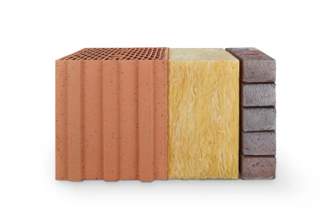 Zweischalige Wand mit dem schmalen Verblender Eco-Brick aus dem Terca-Programm