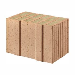 Poroton-T8-MW (MiWo) Planziegel verfüllt