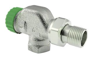 IMI HEIMEIER Thermostat-Ventilunterteil Eclipse 300, Axialform, DN 15 mit automatischer Durchflussregelung für sehr große Heizkörper und kleine Temperaturspreizungen.