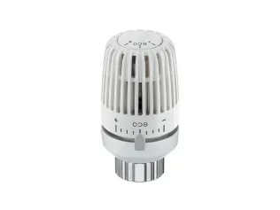 Der Thermostat-Kopf K-eco kennzeichnet den "eco"-Einstellbereich für den sparsamen Betrieb.