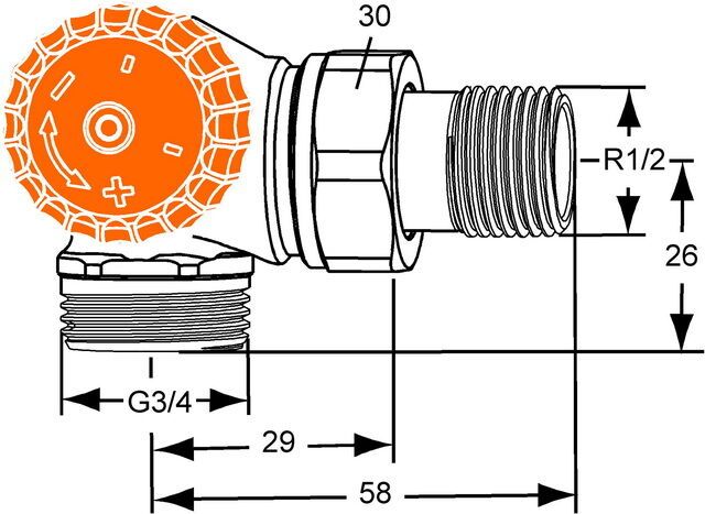 IMI HEIMEIER Thermostat-Ventilunterteil Eclipse