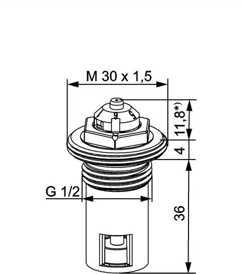 IMI HEIMEIER Thermostat-Oberteil f. Ventilheizkörper