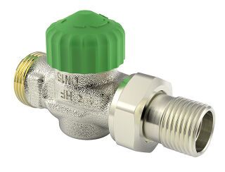 IMI HEIMEIER Thermostat-Ventilunterteil Eclipse 300, Durchgang, DN 15, Außengewinde G3/4, mit automatischer Durchflussregelung für sehr große Heizkörper und kleine Temperaturspreizungen.