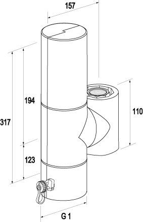 IMI PNEUMATEX Kombi Abscheider Zeparo ZTKMI 25, drehbar, mit Isolierung
