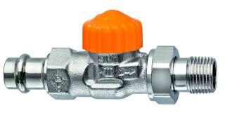 IMI HEIMEIER Thermostat-Ventilunterteil Eclipse, Durchgang, DN15, ViegaPress 15 mm