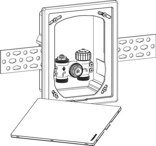 IMI HEIMEIER UP-Kasten Multibox C/E mit Thermostat-Oberteil, weiß RAL 9016