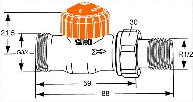 IMI HEIMEIER Thermostat-Ventilunterteil Eclipse