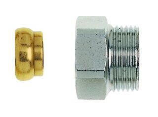 IMI HEIMEIER Längenausgleichsstück G 3/4 x G 3/4, Baulänge 25mm, Messingvern.