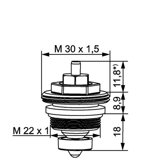 IMI HEIMEIER Thermostat-Oberteil f. Ventilheizkörper