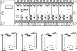 IMI HEIMEIER neo Starter Set 1, kabelgebunden 1x UH6 Klemmleiste, 4x Neo Stat V2 Raumthermostat
