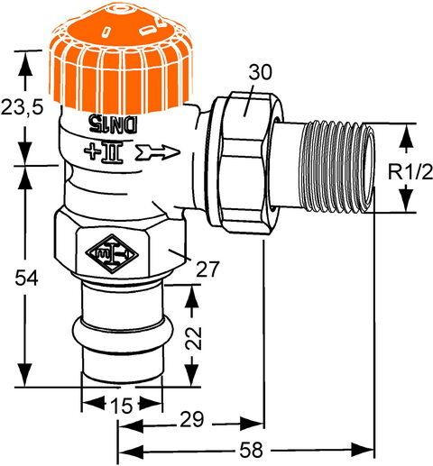 IMI HEIMEIER Thermostat-Ventilunterteil Eclipse