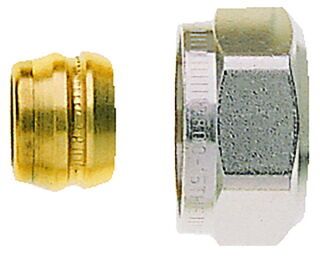IMI HEIMEIER Klemmverschraubung vernickelt für Cu- und Stahlrohr 18 mm und G 3/4 Außengewinde
