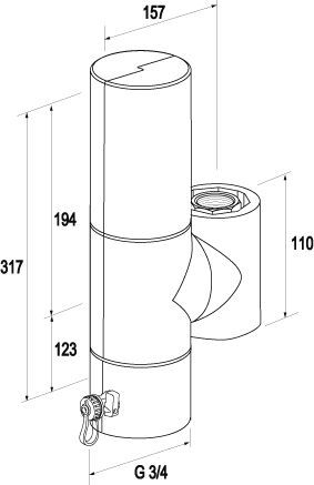 IMI PNEUMATEX Kombi Abscheider Zeparo ZTKMI 20, drehbar, mit Isolierung