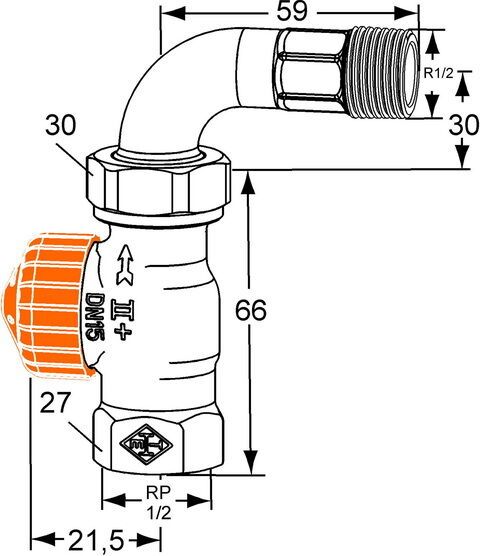 IMI HEIMEIER Thermostat-Ventilunterteil Eclipse