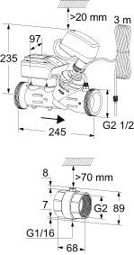 IMI TA Durchgangsregelventil TA-Smart Fail-safe elektron. druckunabhängig, DN50, PN25