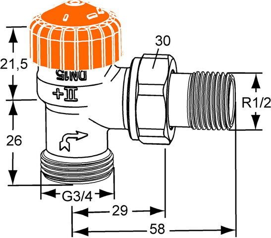 IMI HEIMEIER Thermostat-Ventilunterteil Eclipse