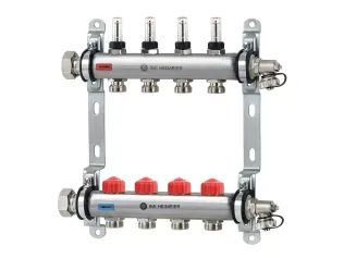 Flächensysteme-Verteiler zum Heizen und Kühlen mit automatischer Durchflussregelung