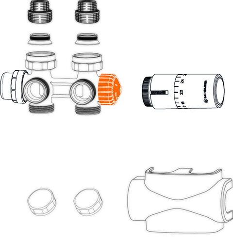 IMI HEIMEIER Ventil Multilux 4-Eclipse-Set