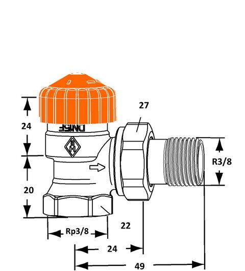 IMI HEIMEIER Thermostat-Ventilunterteil Eclipse