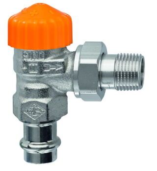 IMI HEIMEIER Thermostat-Ventilunterteil Eclipse, Eck, DN 15, ViegaPress 15 mm