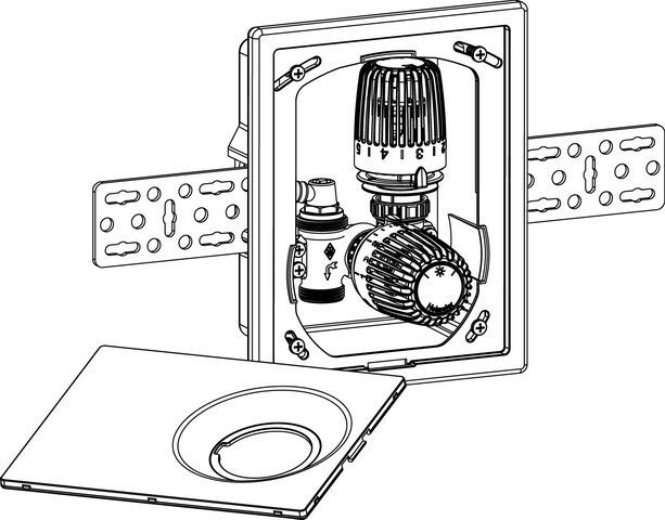 IMI HEIMEIER UP-Kasten Multibox Eclips K-RTL mit Thermostat-ventil und RTL, weiß RAL 9016