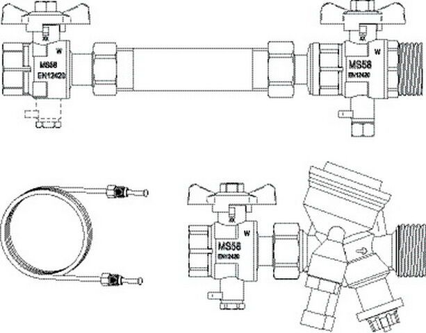 IMI HEIMEIER Anschlussset TA-COMPACT-DP
