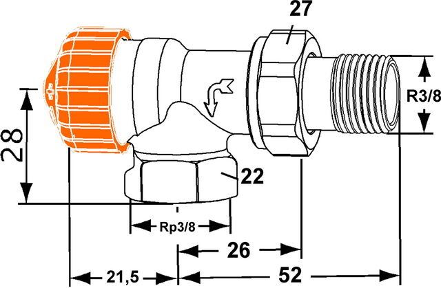 IMI HEIMEIER Thermostat-Ventilunterteil Eclipse