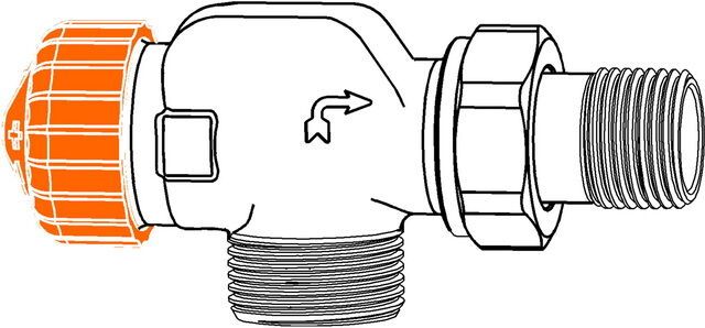 IMI HEIMEIER Thermostat-Ventilunterteil Eclipse, Axialform, DN15, Außengewinde G3/4