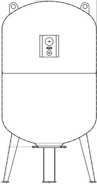 IMI PNEUMATEX Druckausdehnungsgefäß Statico Sichthaube 150.25, mit fester Gasfüllung