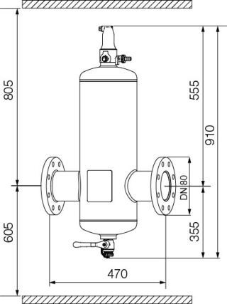 IMI PNEUMATEX Luft- und Mikroblasenabscheider Zeparo Aero ZA 80, DN 80, PN10, Flanschanschluss